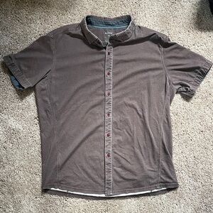Kuhl Chocolate Brown Casual Button Down Shirt